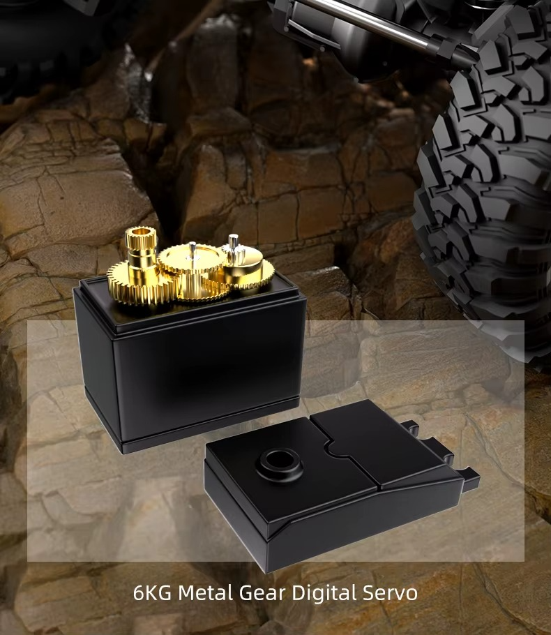 HB Toys R1016 - 1:10 4WD RC Rock Crawler Truck | Full Proportional Off-Road Climbing Car with Dual Motor, 2.4GHz Remote, LED Lights description image 21