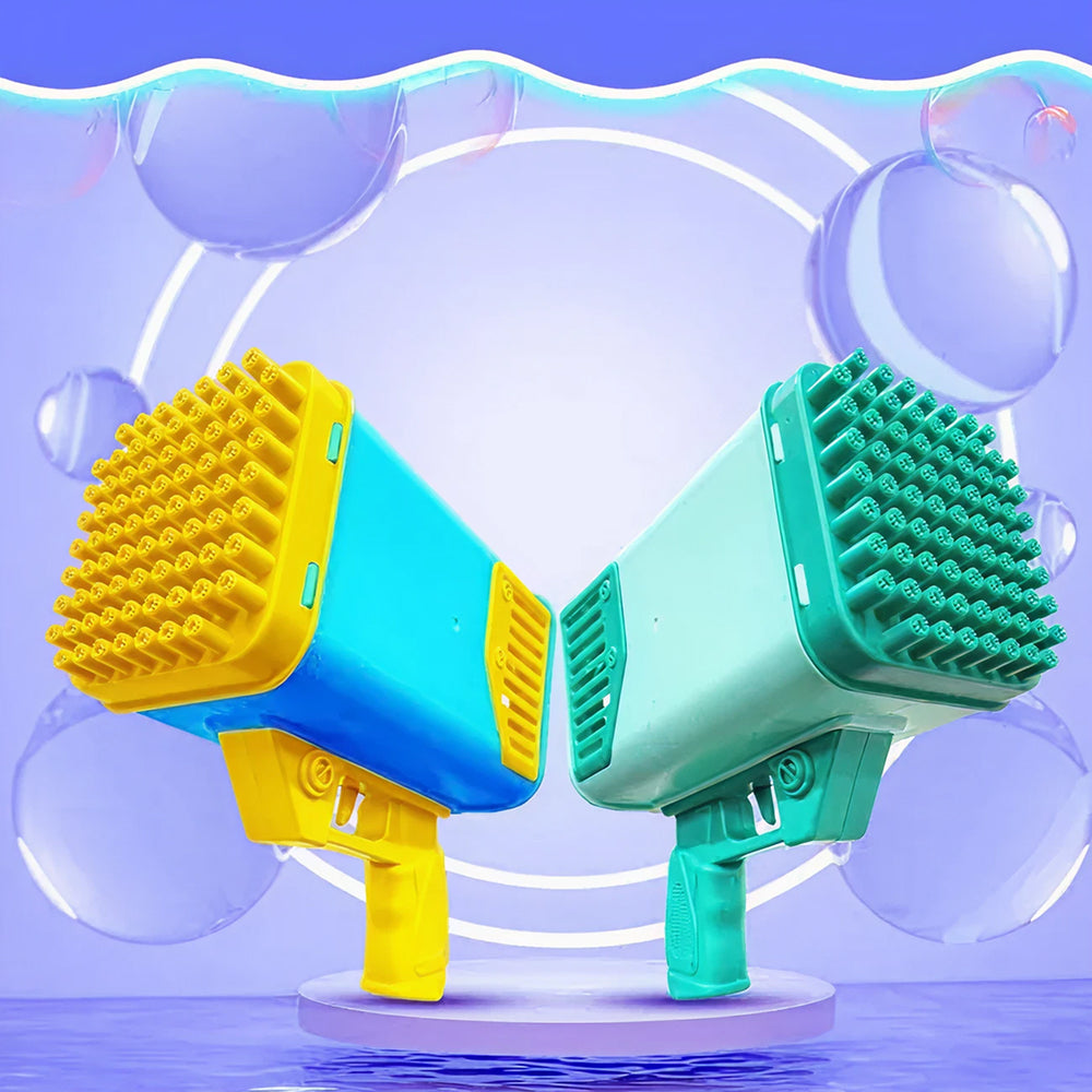 77 Holes Automatic Bubble Gun for Kids | High-Output Bubble Blaster Toy for Outdoor Play & Parties