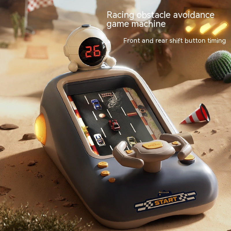 3D Mini Arcade Racing Game Toy Interactive Tabletop Car Racing Challenge Playset for Kids description image 1