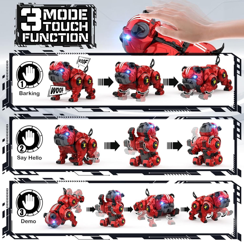 Remote Control Smart Stunt Mechanical Bulldog Toy with Touch Function Touch Control