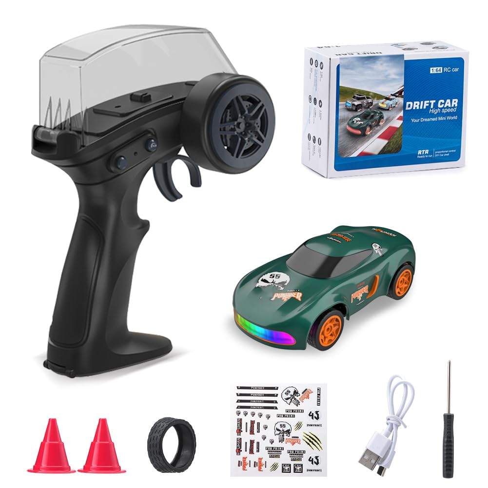 1/64 Mini RC Drift Car 4WD High-Speed Desktop Toy Remote Control Sports Cars 2.4Ghz Racing Model