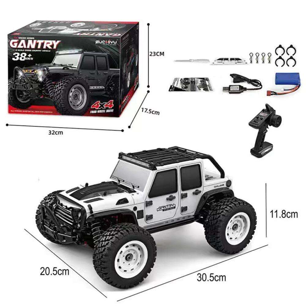 SCY 16103 1:16 Scale 2.4GHz Remote Control 38Km/h High Speed RC Cars with LED Lights Truck Off-Road Car
