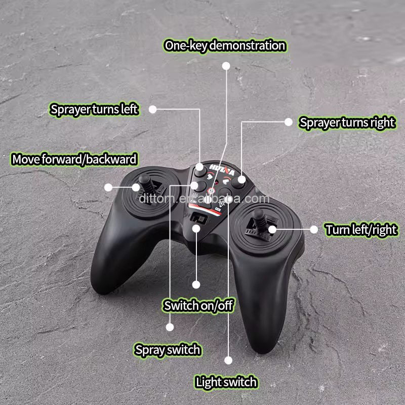 Huina 1316 1/18 Semi-alloy RC Mist Cannon Truck 2.4G 9CH Anti-smog Vehicles