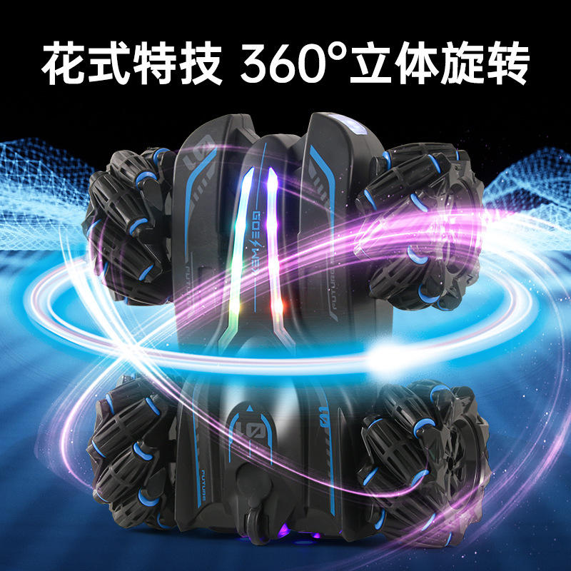 2.4GHz Double Sided Racing Remote Control Car 4WD Drive Stunt Car Spray Dual Remote Control