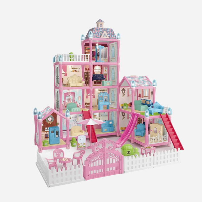 Luxury Villa Doll House Role Play Set for Kids | Premium Dream Home with Furniture & Accessories for Pretend Play, Storytelling, Social Interaction & Creative Fun (Age 3+) - 556-53A