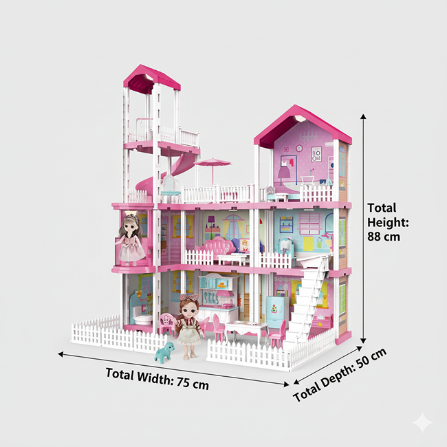 Princess House with Furniture and Accessorie 245 PCS