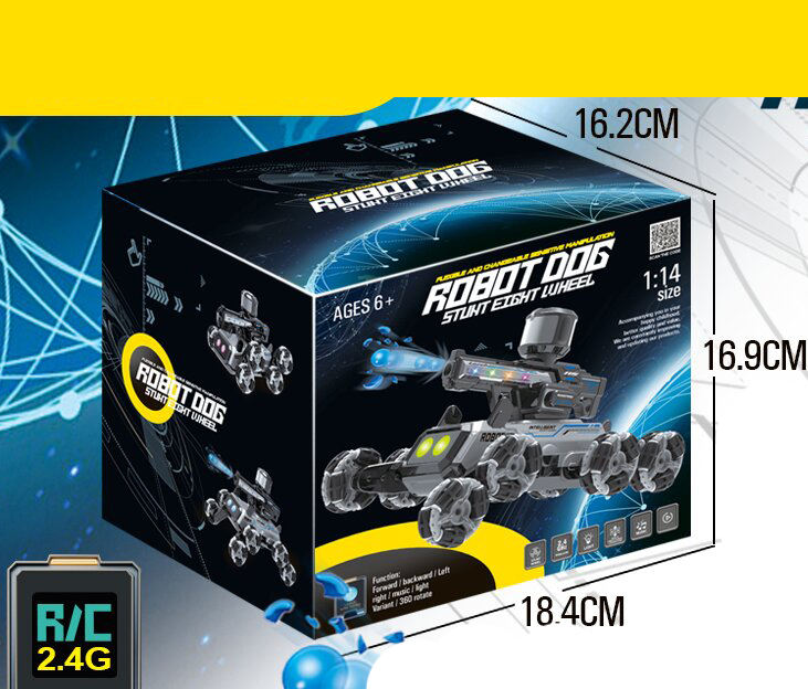 2.4G Remote Controlled Eight Wheeled Stunt Car With Water Cannon