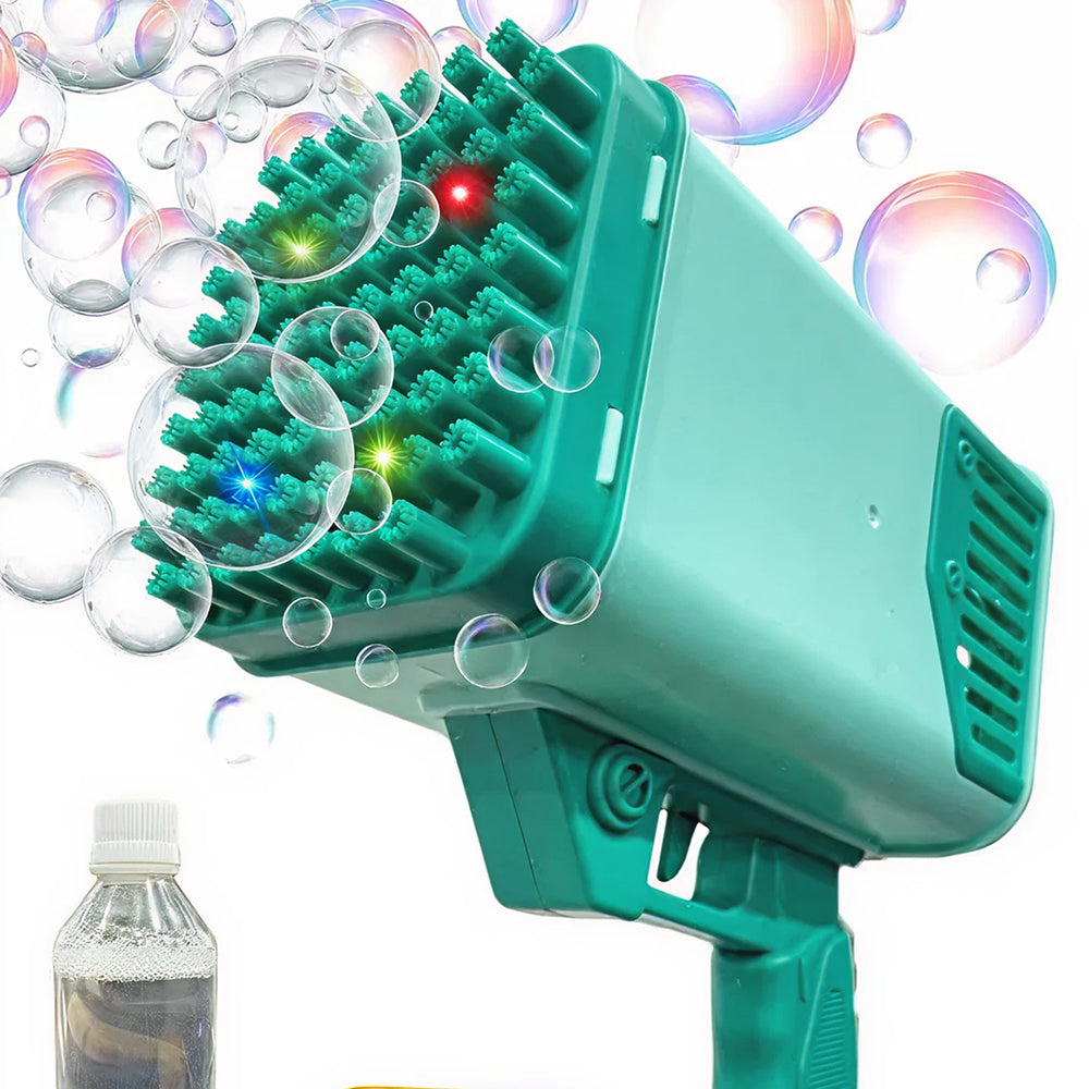 77 Holes Automatic Bubble Gun for Kids | High-Output Bubble Blaster Toy for Outdoor Play & Parties