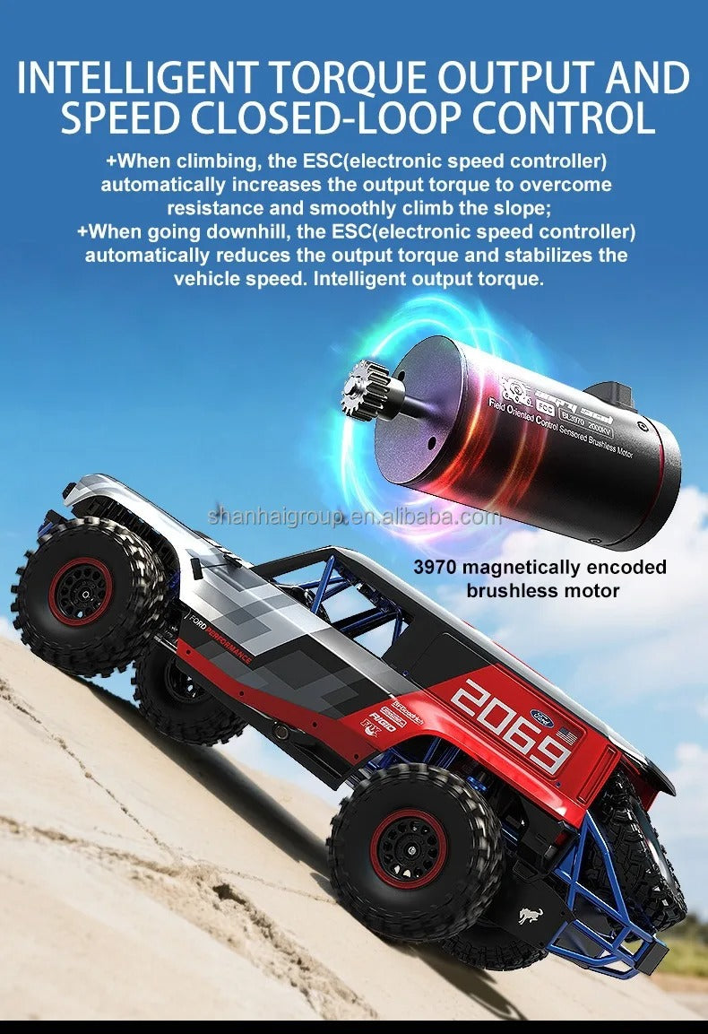 MJX Hyper Go H8P - 1:8 Scale Bronco Baja 1000 RC Car 4WD Brushless High Speed All Terrain Off-road Racing Truck Professional Hobby description image 2