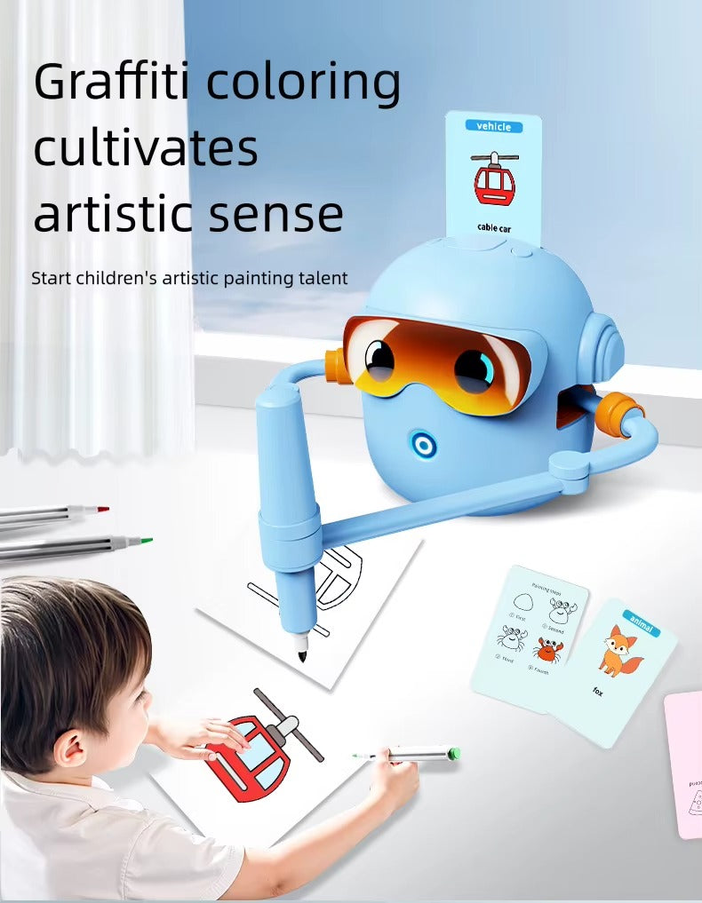Smart Drawing Robot Toy for Kids | Interactive Educational Writing & Sketch Learning Machine with Activity Cards and Creative Play description image 2