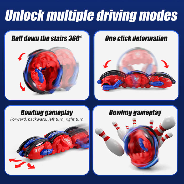 Deformation Tumbling Drift Toy Car Patent Genuine 2.4G Caterpillar Remote Control Stunt Car