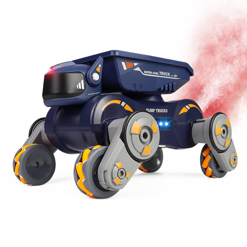 2.4G Remote Control Stunt Car Cross-Border New Spray Light Music Transforming Electronic Pet Toy