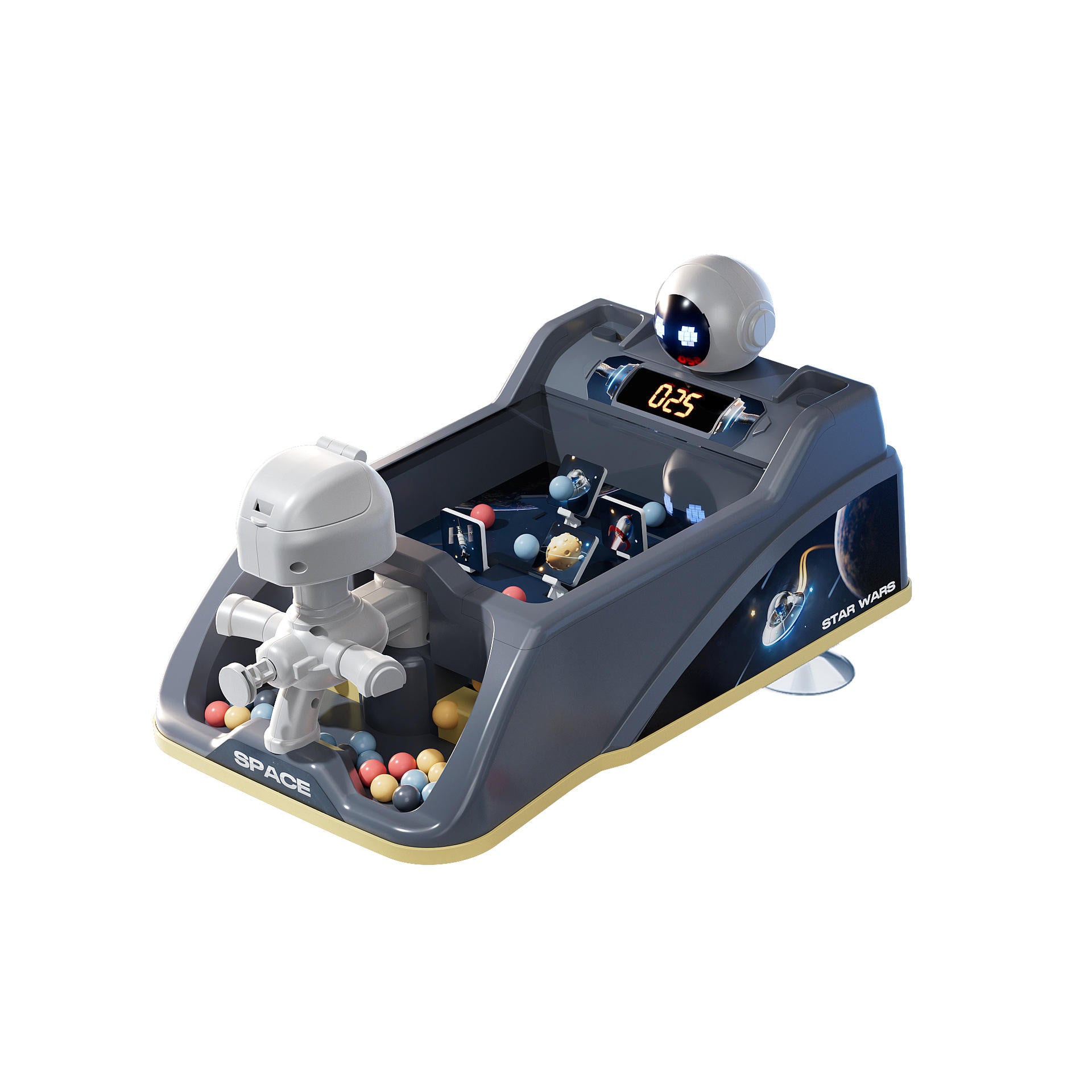 Tabletop Adventure Toy Target Scoring Sound and Light Space Exploration Shooting Platform Pinball Shooting Game
