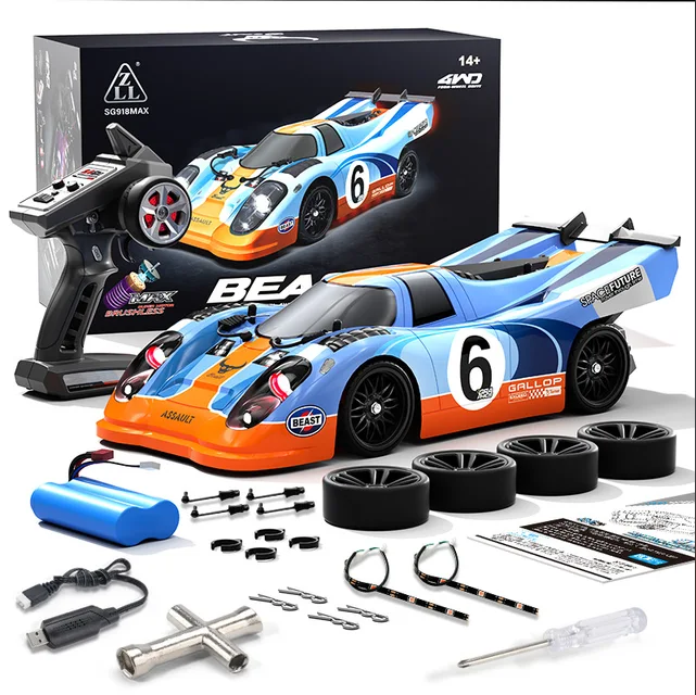 ZLL Beast SG918 MAX - 1:16 Brushless RC Drift Car | 4WD 70km/h High-Speed Racer with Metal Drivetrain & LED Lights