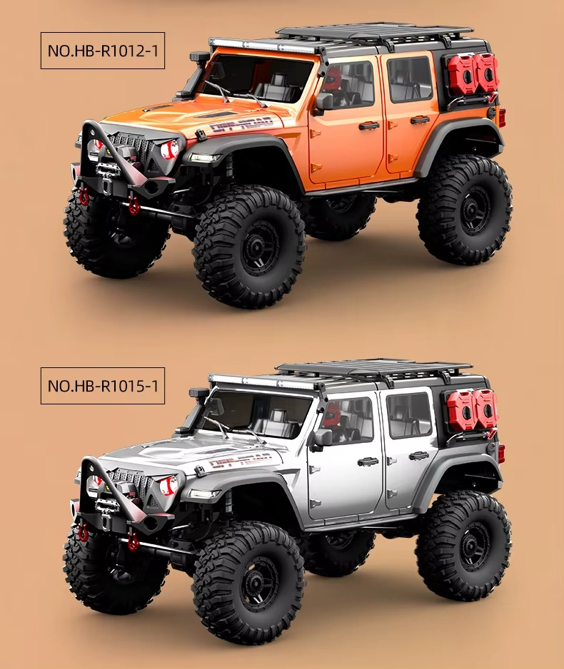 HB Toys R1012 - 1:10 4WD RC Rock Crawler Truck | Full Proportional Off-Road Climbing Car with 550 Motor, 2.4GHz Remote, LED Lights description image 32