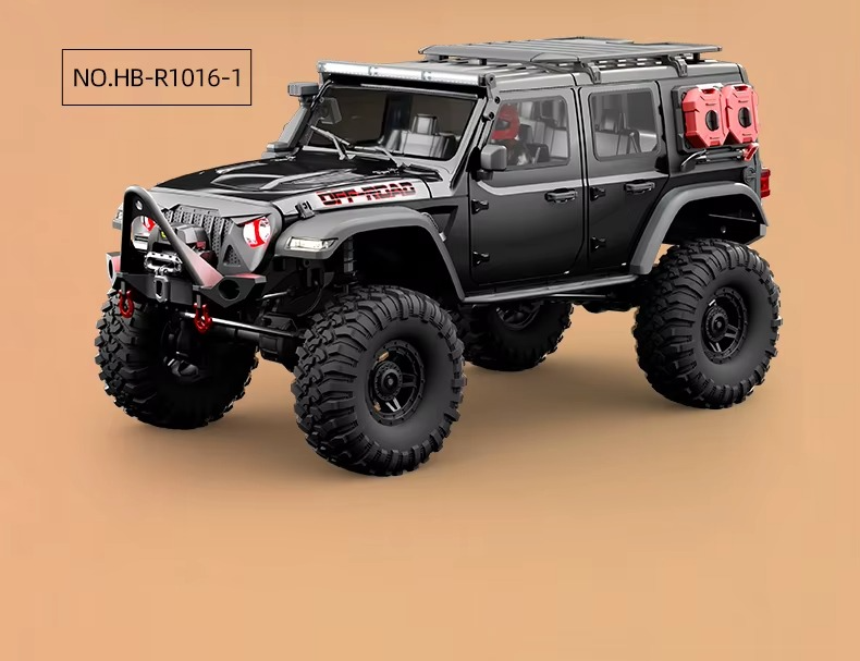 HB Toys R1016 - 1:10 4WD RC Rock Crawler Truck | Full Proportional Off-Road Climbing Car with Dual Motor, 2.4GHz Remote, LED Lights description image 33