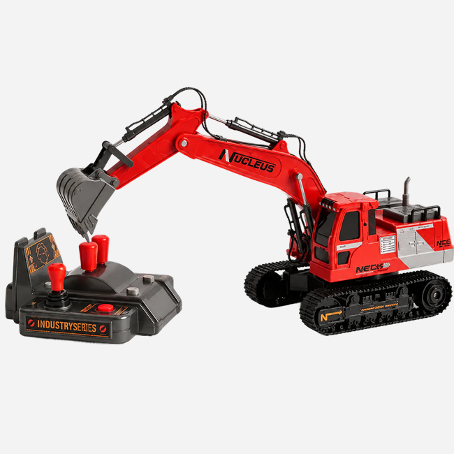 887 - Remote Control RC Excavator | 1:18 Scale 12 Channel 2.4GHz Engineering Crawler Vehicle with USB Charging & Alloy Parts