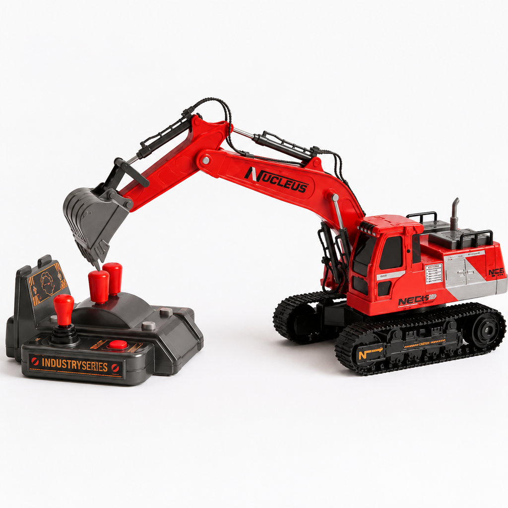 887 - Remote Control RC Excavator | 1:18 Scale 12 Channel 2.4GHz Engineering Crawler Vehicle with USB Charging & Alloy Parts
