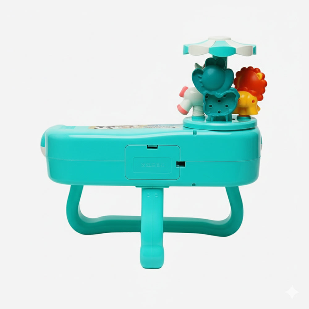 Animal Carousel Musical Keyboard Toy with Rotating Merry-Go-Round, Piano Keys, Animal Sounds, Lights & Learning Activities for Kids 3+ Years