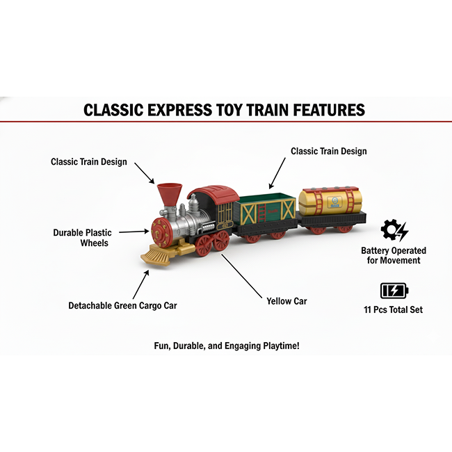 Classic Train Play Set 11 Pcs