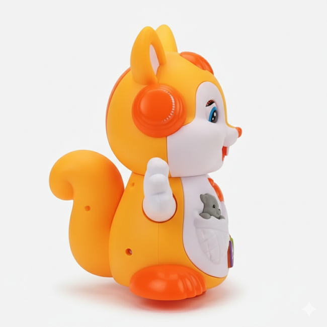 Dancing Squirrel Musical Toy with Baby Squirrel, Colorful Lights, Music & Interactive Dance Action for Kids 3+ Years