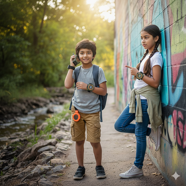 200M Range High Definition Walkie Talkie Watch