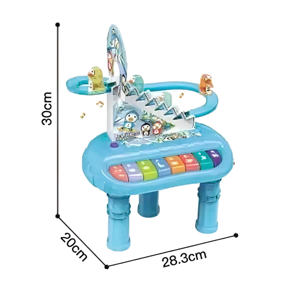 Penguin Climbing Stairs Musical Piano Toy with Moving Track, Lights & Sound | Educational Activity Toy for Kids 3+ Years