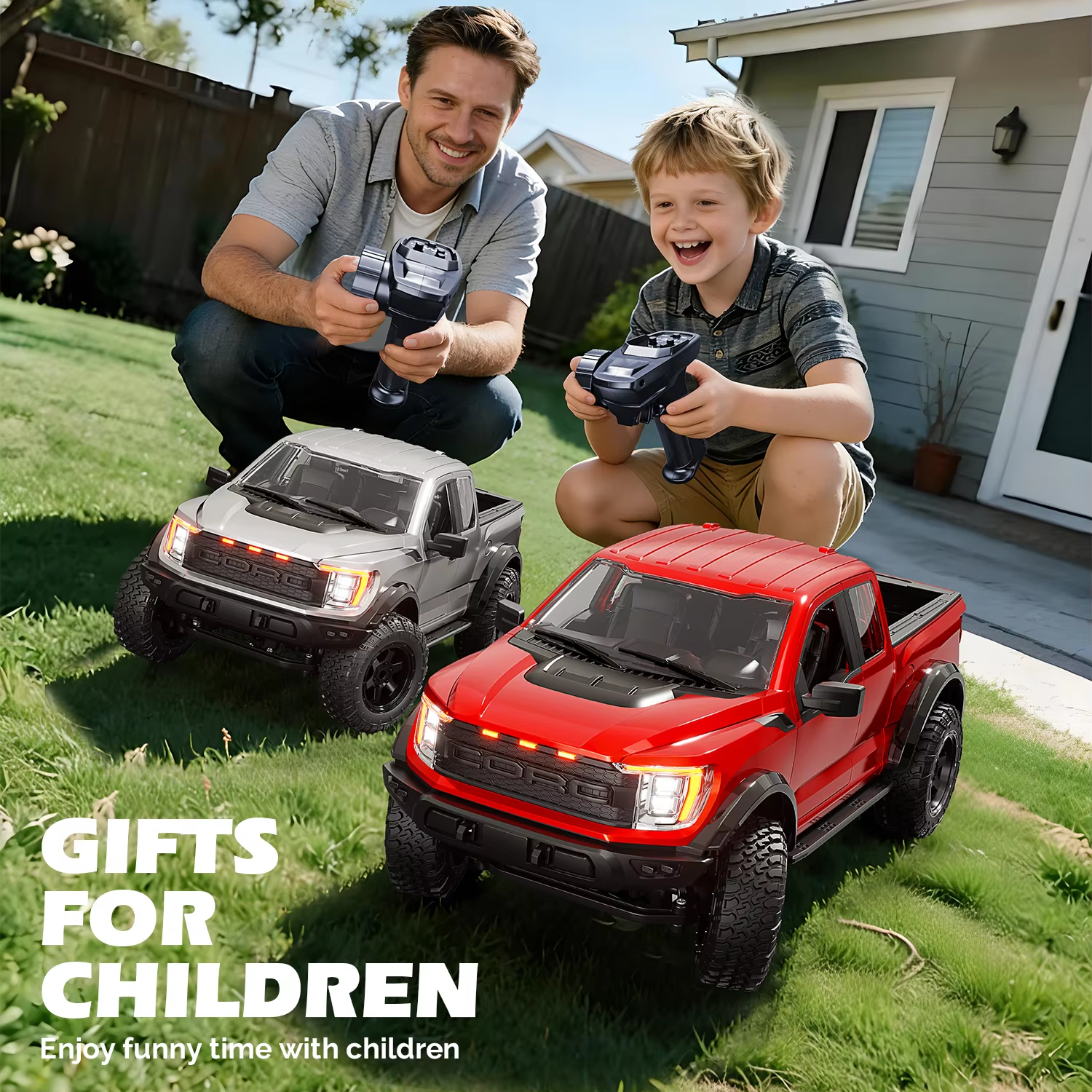 Hstar F150- 1:12 Scale Raptor 4WD RC Off-Road Truck with 2.4GHz Remote Control, Rechargeable Battery, Ready-to-Run All Terrain Remote Control Pickup Truck for Kids & Adults description image 3