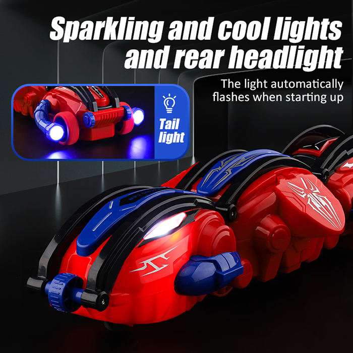 Deformation Caterpillar 1:12 2.4GHz RC Stunt Rolling Car, 360° Tumbling & Lateral Drift Deformation Vehicle with LED Lights, One-Click Transformation, 35m Control Range, Forward/Reverse, Cornering & Bowling