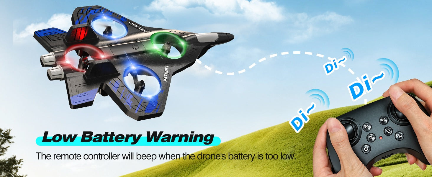 X25 Fighter Aircraft Plane Jet with 2 Batteries | Gravity Sensor RC Jet, 360° Flip, LED Lights, Rechargeable Toy description image 4