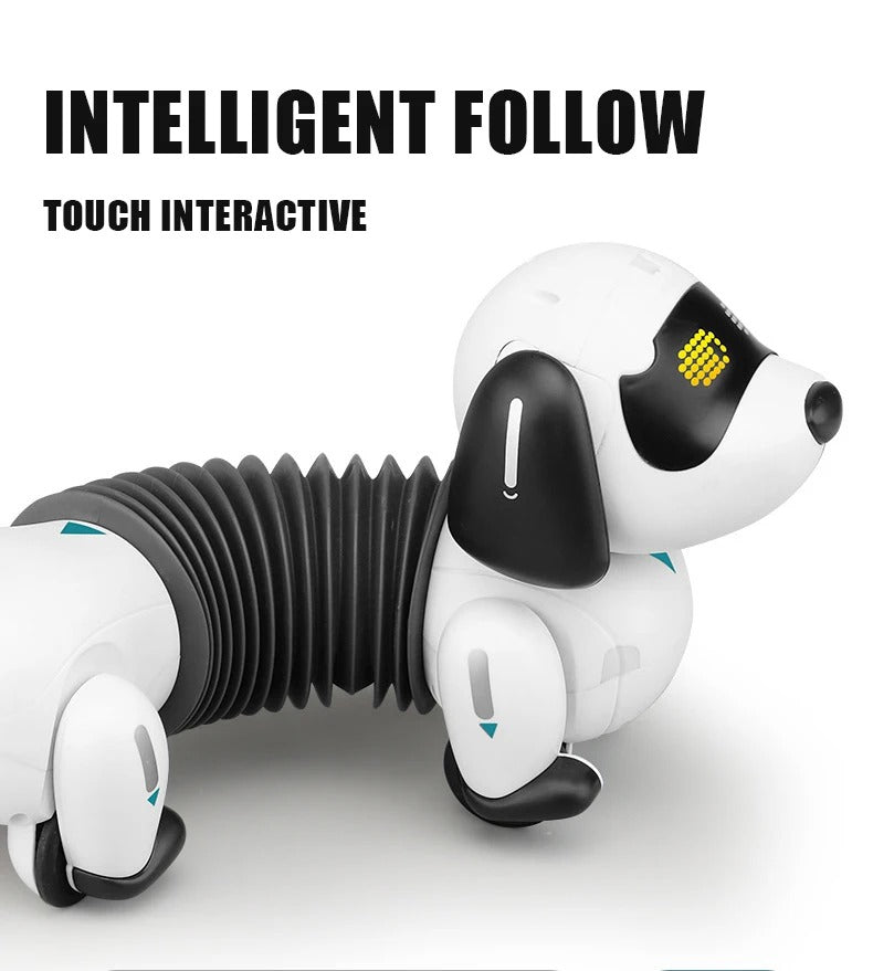 Smart Dachshund Robot Dog Toy Remote Control Interactive Electronic Pet with Touch Sensor Follow Function Music Dance Walking for Kids - K22 description image 4