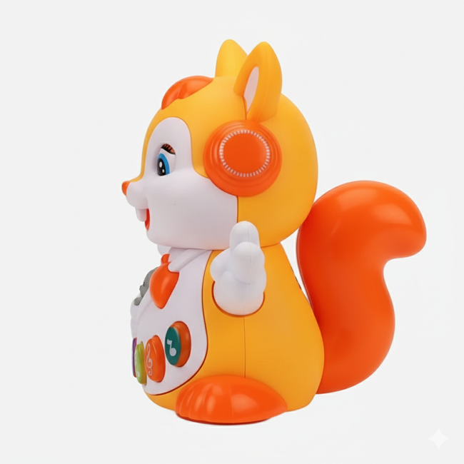 Dancing Squirrel Musical Toy with Baby Squirrel, Colorful Lights, Music & Interactive Dance Action for Kids 3+ Years