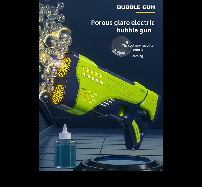 Fully Automatic Bubble Gun Toy for Kids | Battery-Operated Handheld Bubble Blaster Machine for Outdoor Play, Parties, Picnics & Summer Fun