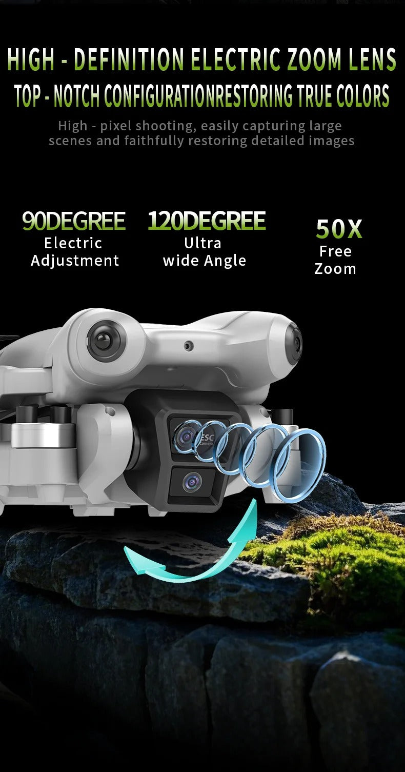 DJW M4 Ultra Foldable Dual Camera Drone with 4.3