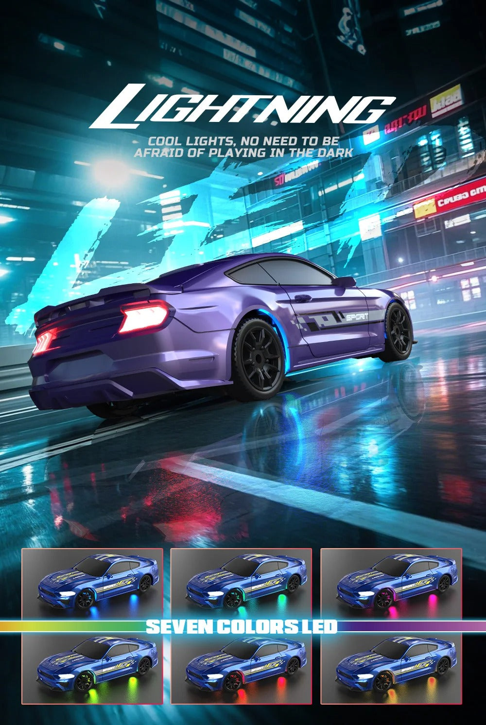 1:43 Scale 4WD RC Drift Car 2.4GHz Mini Remote Control Racing Car Toy - 8500 description image 4