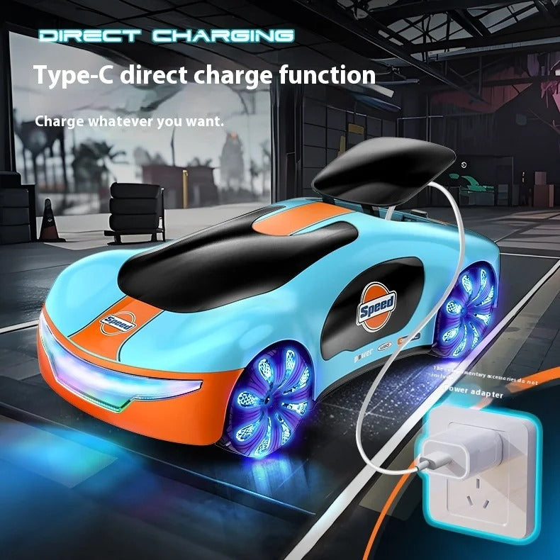 CV-E600 - Dual Spray Simulation Remote Control Concept RC Car with LED Lights 360° Stunt Drift Racing Toy for Kids description image 4