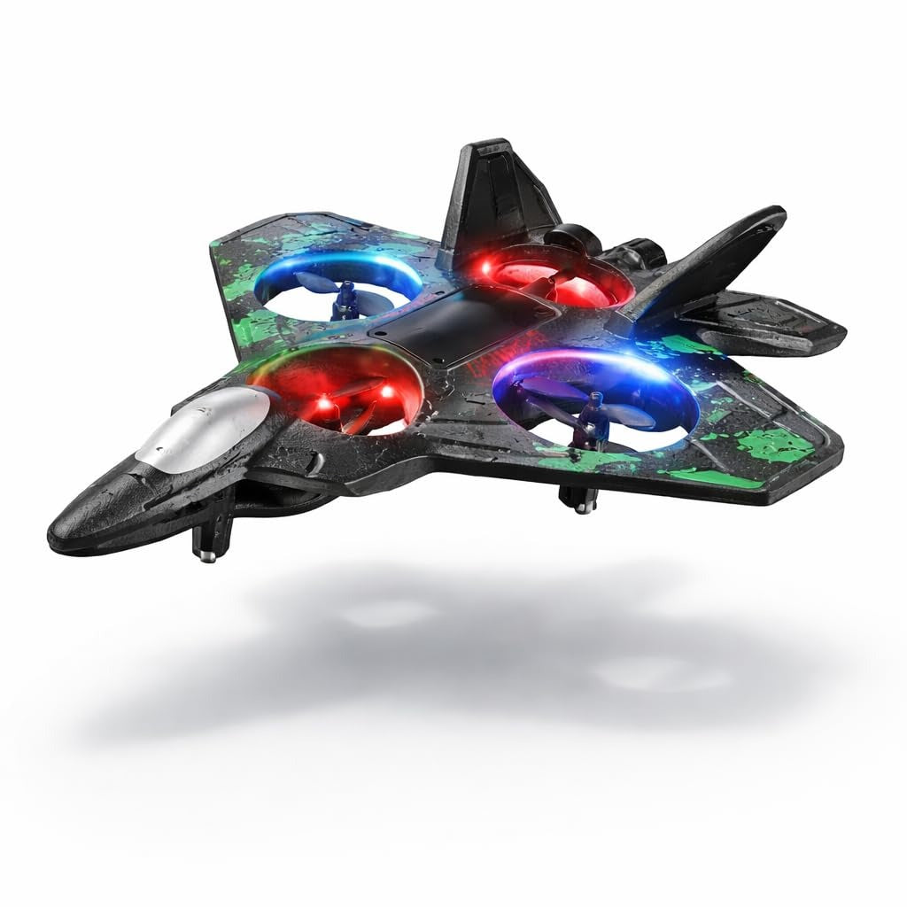 X25 Fighter Aircraft Plane Jet with 2 Batteries | Gravity Sensor RC Jet, 360° Flip, LED Lights, Rechargeable Toy
