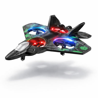 X25 Fighter Aircraft Plane Jet with 2 Batteries | Gravity Sensor RC Jet, 360° Flip, LED Lights, Rechargeable Toy