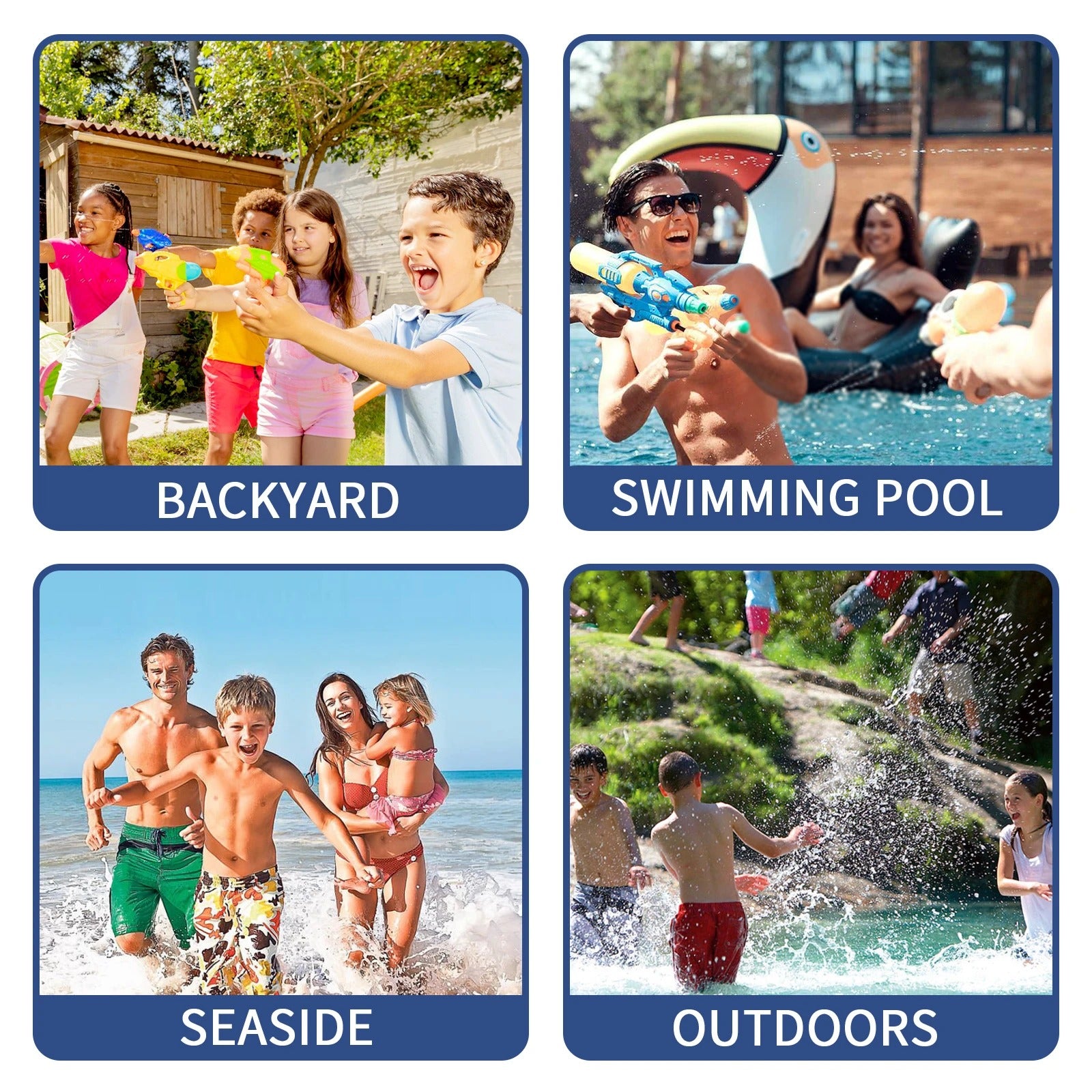 Electric Water Gun 434CC High-Capacity Rechargeable Water Blaster with Drum & Stick Magazines, LED Light, One-Touch Tank Release, Waterproof Design for Kids & Outdoor Fun - CY040 description image 5