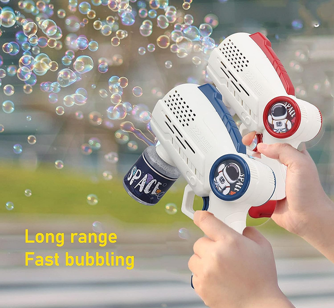Handheld Automatic Bubble Blaster for Kids | Battery-Powered Bubble Gun for Outdoor Play & Parties
