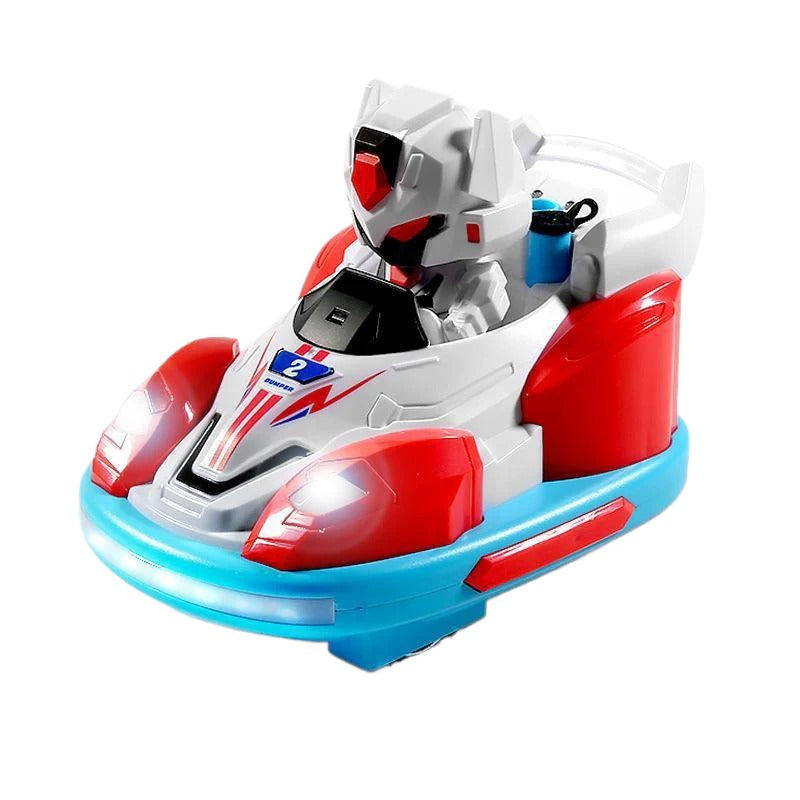 Remote Control Robot Bumper Battle Car Set with Lights Interactive 2 Player Multiplayer Toy for Kids
