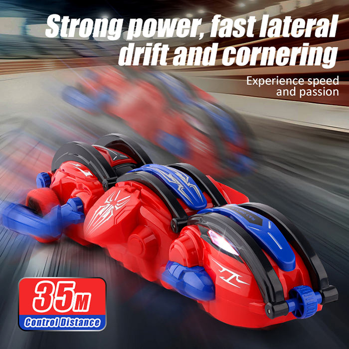 2.4GHz Remote Control Transforming Caterpillar Stunt Car 360° Tumbling Drift RC Toy for Kids
