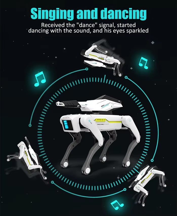 AI Smart Robot Dog Remote Control Interactive Voice Mechanical Walking Electronic Pet Toy with LED Lights Music Dance Storytelling for Kids description image 2