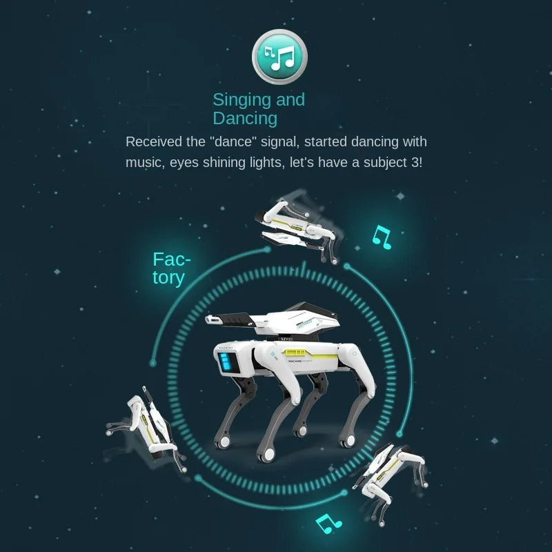 AI Smart Robot Dog Remote Control Interactive Voice Mechanical Walking Electronic Pet Toy with LED Lights Music Dance Storytelling for Kids description image 5