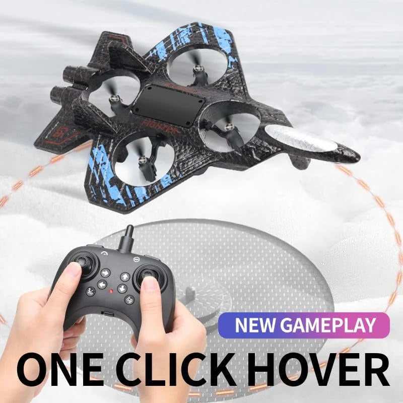 X25 Fighter Aircraft Plane Jet with 2 Batteries | Gravity Sensor RC Jet, 360° Flip, LED Lights, Rechargeable Toy