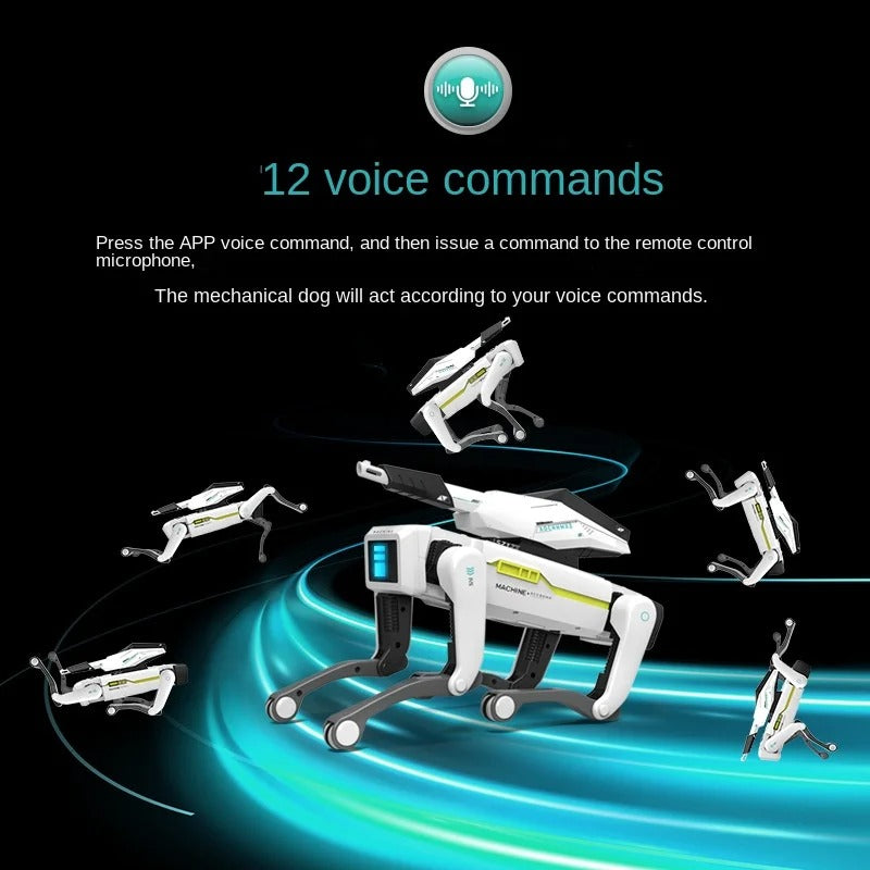 AI Smart Robot Dog Remote Control Interactive Voice Mechanical Walking Electronic Pet Toy with LED Lights Music Dance Storytelling for Kids description image 6