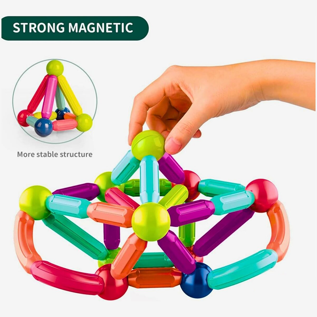 Magnetic Sticks Building Set 36 Pieces for Kids | STEM Construction Toy for Creative Learning, 2D & 3D Building Fun