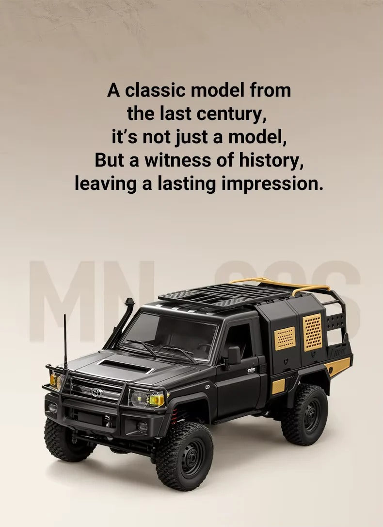 MNRC MN82S - 1:12 Toyota Land Cruiser LC79 RC Rock Crawler | 4WD 2.4GHz Full Proportional Off-Road Pickup Truck with LED Lights description image 6