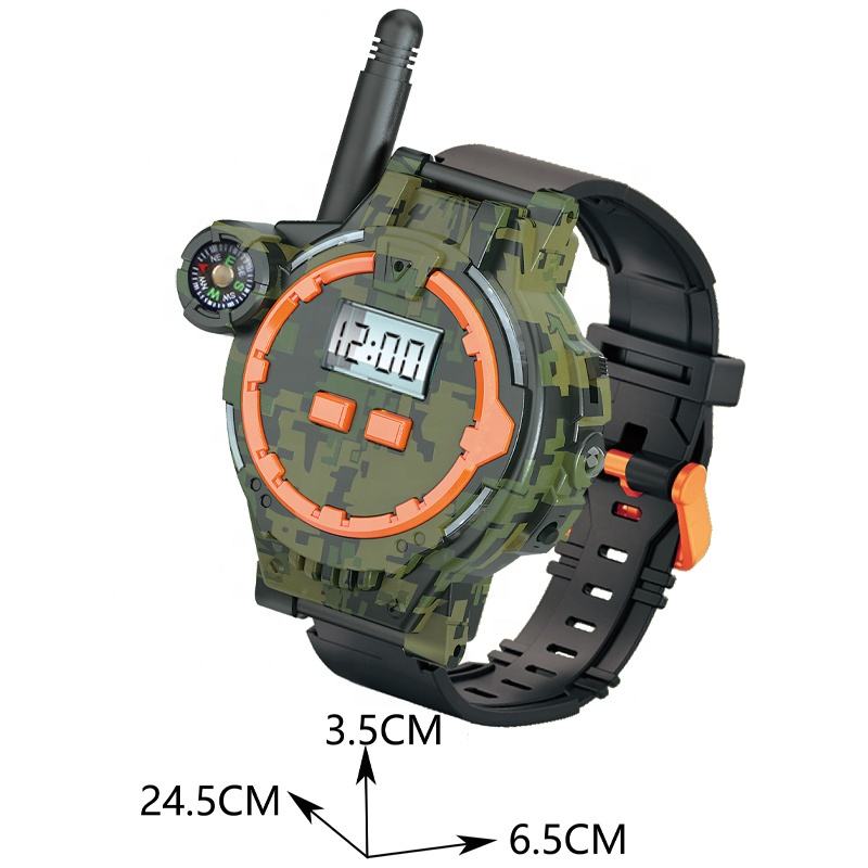 200M Long Range Walkie Talkie Watch Set for Kids with Flashlight, Compass & 2-Way Communication