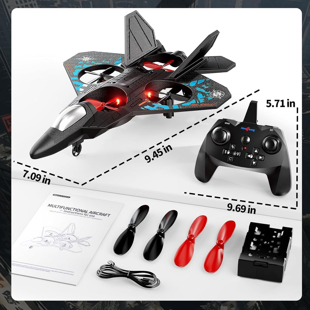 X25 Fighter Aircraft Plane Jet with 2 Batteries | Gravity Sensor RC Jet, 360° Flip, LED Lights, Rechargeable Toy